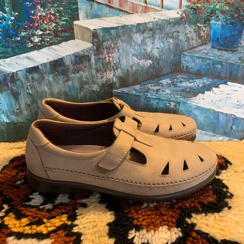SAS Roamer Sage Tripad comfort cushion Shoes Tan Leather Size 10